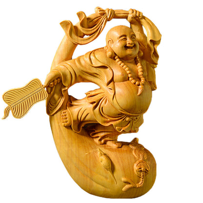 Dancing Maitreya Buddha Statue Vehicle Ornament