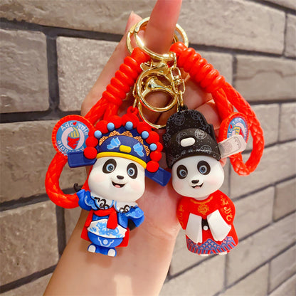 China Fashion Face Changing Panda Doll Keychain