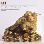 Store Fortune Decoration Golden Toad with Money in its Mouth Decoration