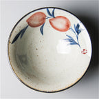 Antique ceramic teacup with hand-painted Kung Fu style
