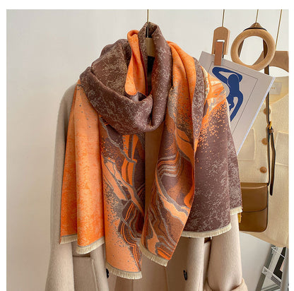 Style Double-sided Thickened Warm Scarf