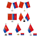 Customized Flag Single Pole Table Flag Desktop Y-shaped Crystal Decoration