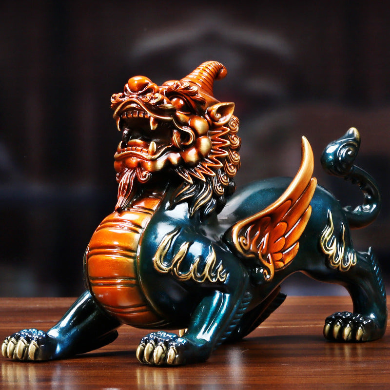 Colorful Copper Pixiu Home Feng Shui Ornament