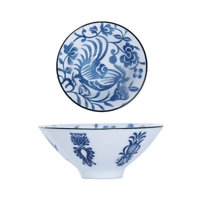 Ceramic Kung Fu Tea Cup Blue And White Porcelain