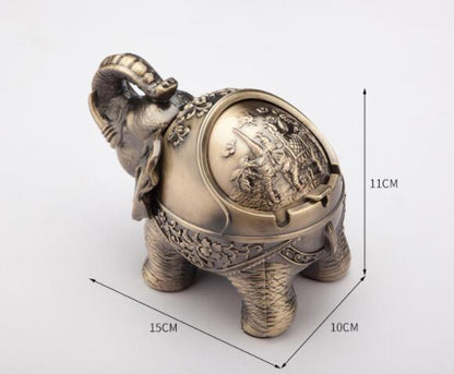 Household Vertical Auspicious Elephant Stainless Steel Ashtray