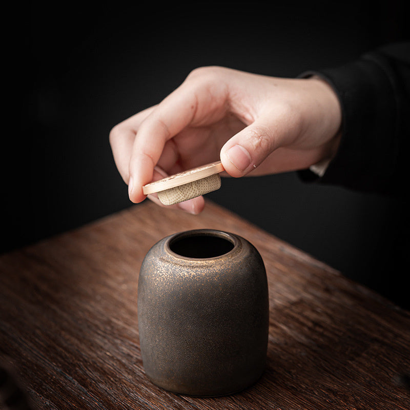 Stoneware Tea Pot Japanese Style Ceramic Seal