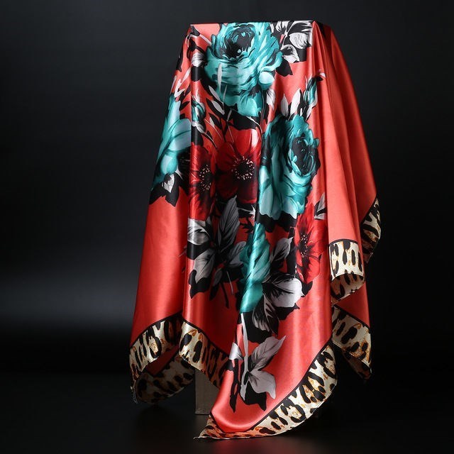 Large Square Scarf Simulation Silk Scarf Shawl All-match Scarf