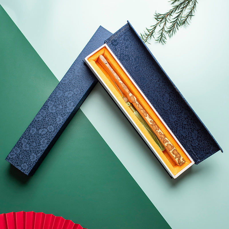 Silk folding fan with bamboo ribs and floral embroidery