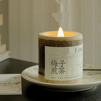 Indoor Long-lasting Bamboo Fragrance Aromatherapy Candle Gift