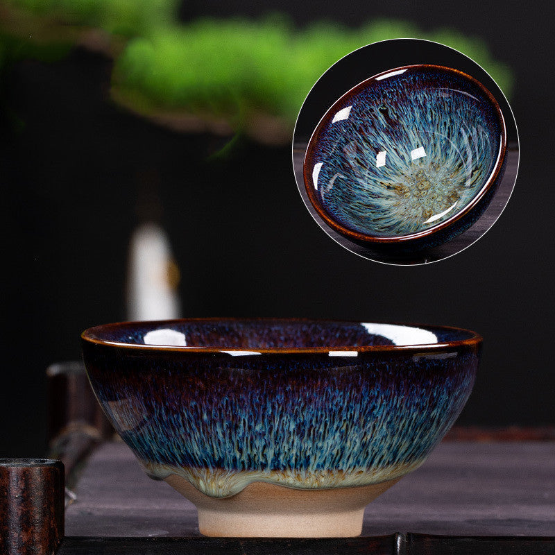 Kiln-turned Ceramic Four Seasons Cup Kung Fu Teacup-5