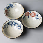 Antique ceramic teacup with hand-painted Kung Fu style