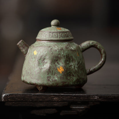 Bronze Glaze Household Stoneware Teapot