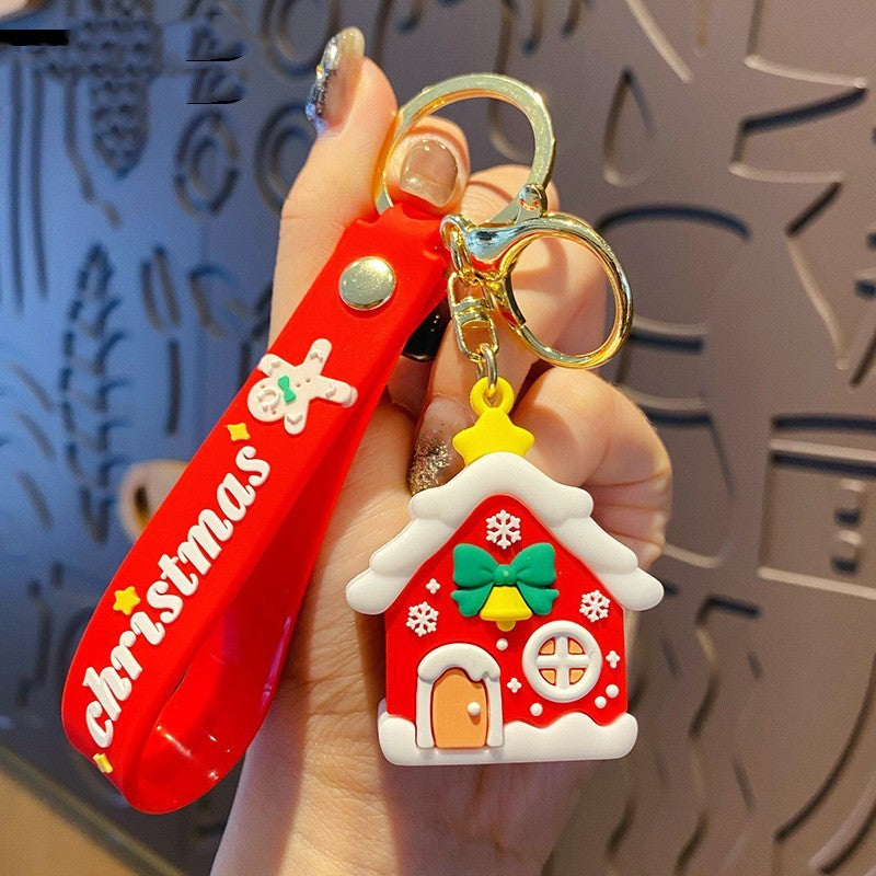 Christmas Exclusive Cartoon Doll Ring Buckle Resin Keychain