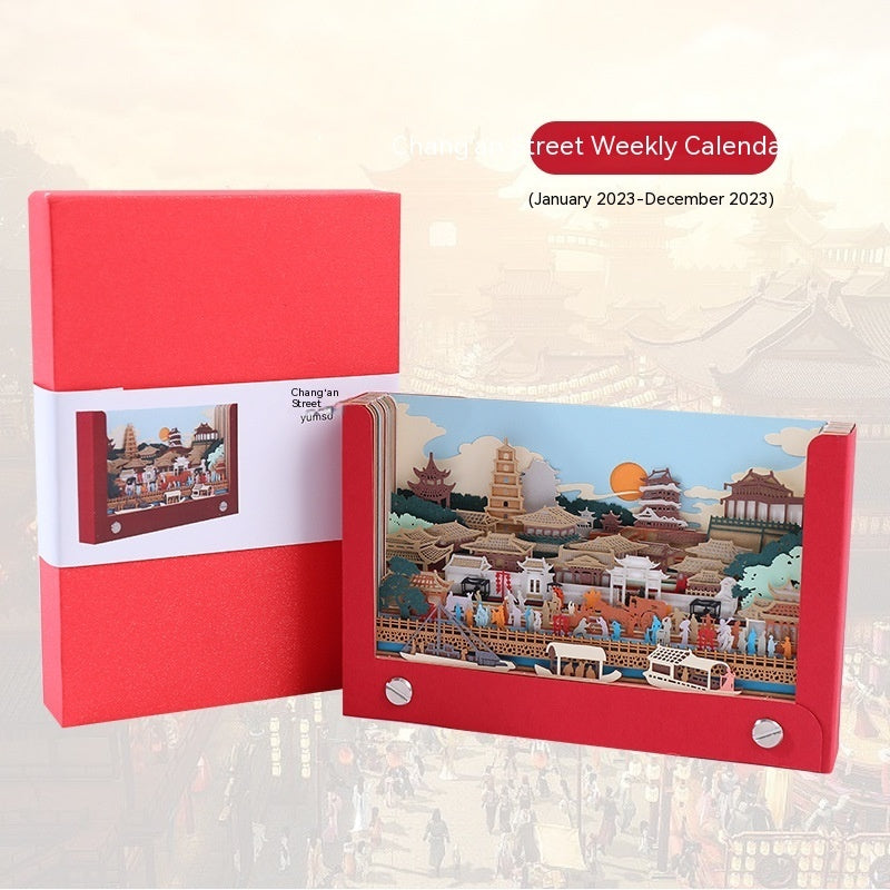 Chang'an Street Weekly Calendar Temple Of Heaven Palace Museum Desk Calendar Three-dimensional