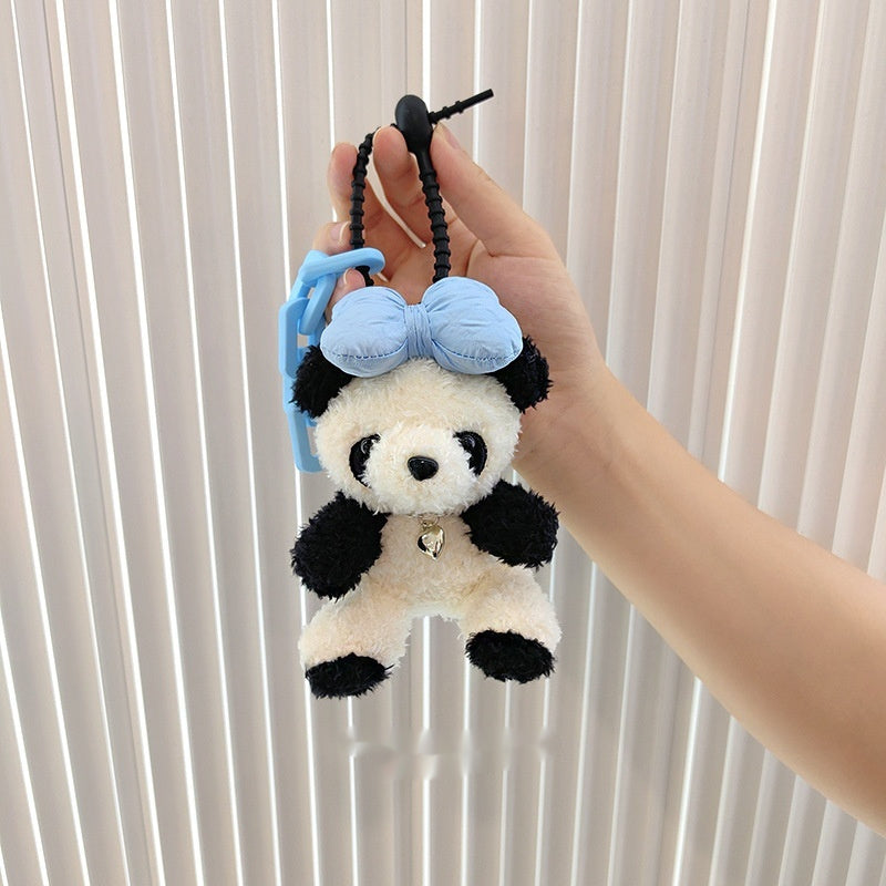 Panda Cute Plush Pendant Car Keychain