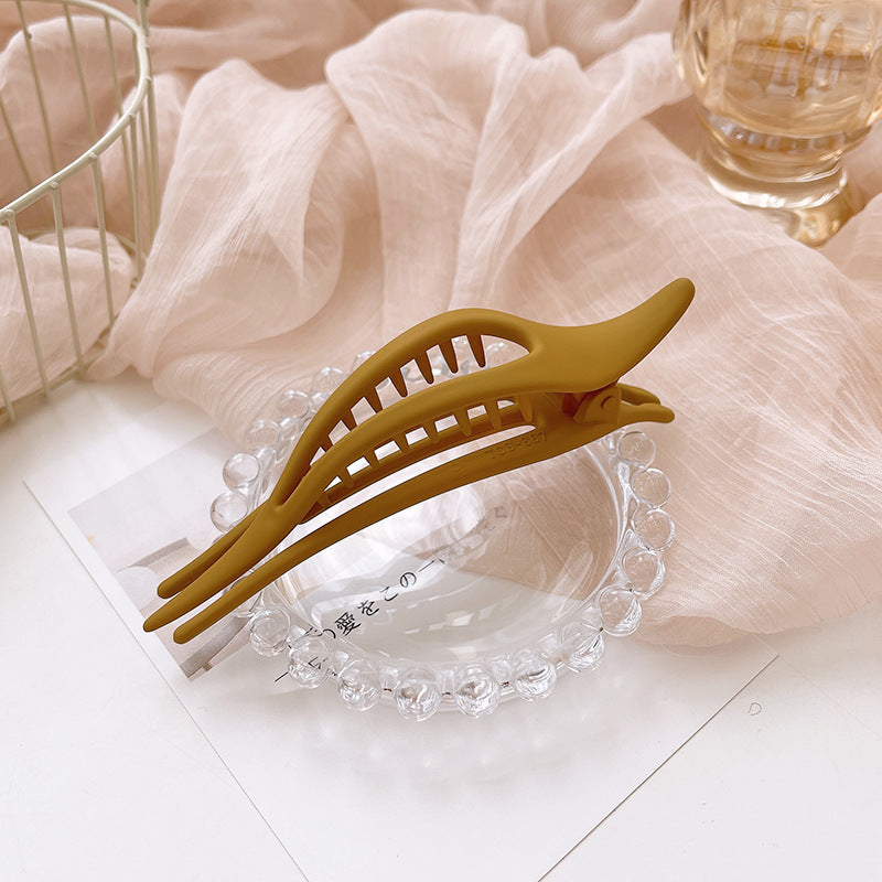 Simple Frosted Duckbill Clip Female Hairpin