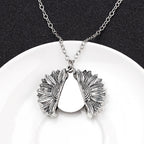 Personalized Engrave Name Date Sun Flower Necklace Fashion Custom Jewelry Gifts