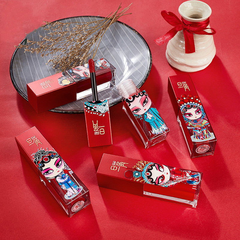 Chinese Opera Character Lip Gloss Set Gift Box for Girlfriend-2