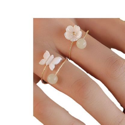 Love Natural Hetian Jade Ring Women