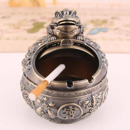 Imitation Bronze Golden Toad Yuanbao Cornucopia Ashtray