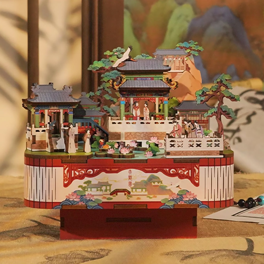 Load video: video-Housewarming Gift 3D Puzzle Music Box Daguanyuan Creative Wooden Music Box