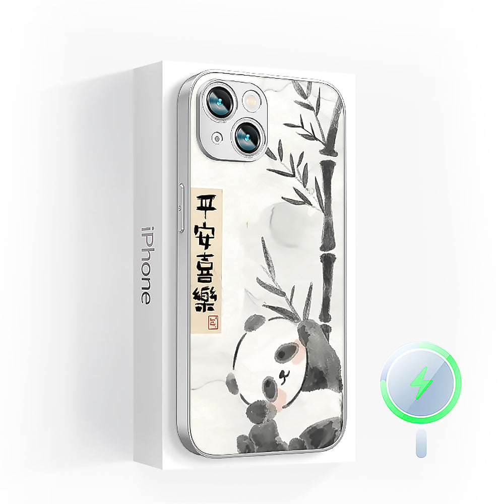 Load video: Ink Panda Apple iPhone Series Magnetic Phone Case-Video