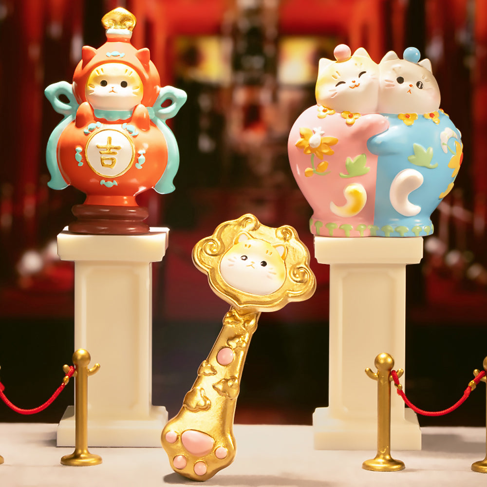 Load video: video-Cartoon Cat Fridge Magnets Forbidden City Creative Decoration Small Gifts